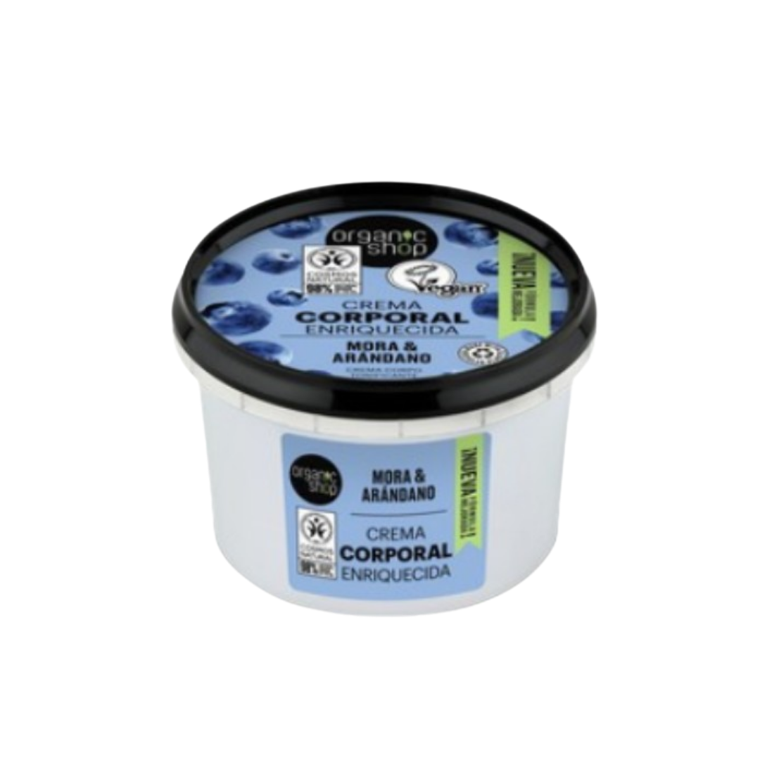 Crema corporal enriquecida - mora y arándanos