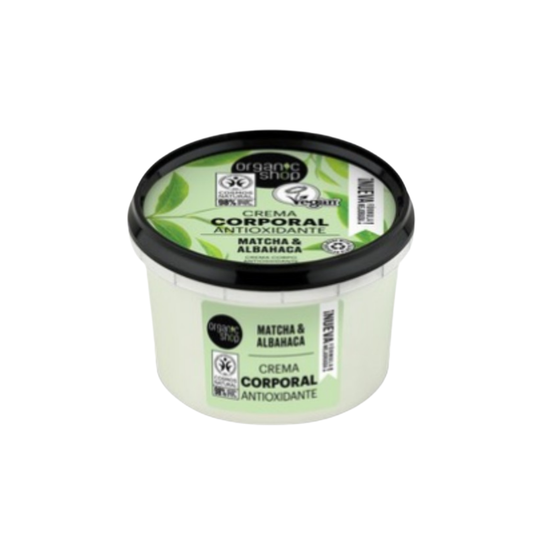 Crema corporal antioxidante - matcha y albahaca